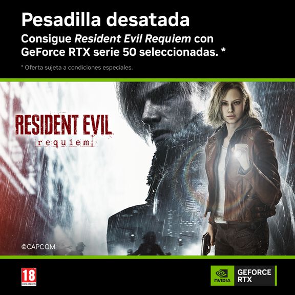 Consigue Resident Evil Requiem con modelos seleccionados de la serie GeForce RTX 50