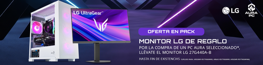 Aprovecha la oferta del monitor LG 27G440A-B al comprar un ordenador AURA seleccionado