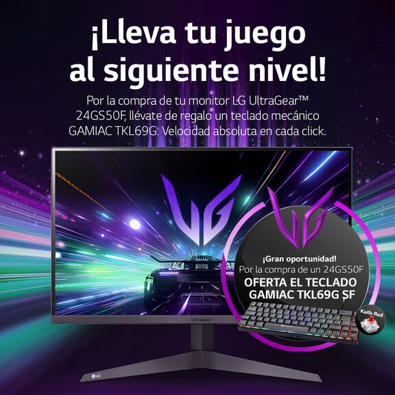 Oferta Teclado Gamiac con la compra de un monitor LG