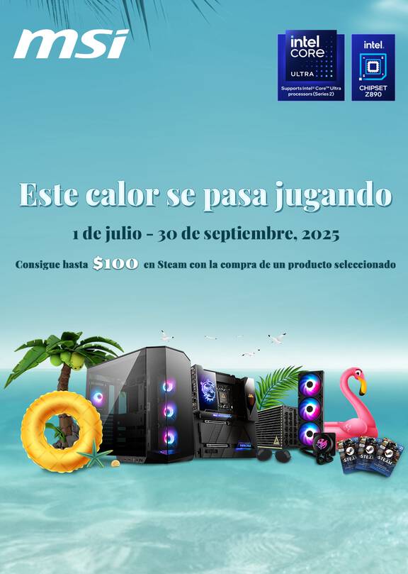 Compra una placa base, refrigeración líquida, fuente de alimentación o caja de PC que cumplan los requisitos y consigue un código de Steam.
