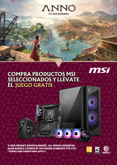 ¡Llévate un código para el juego Anno 117: Pax Romana con la compra de un producto MSI seleccionado!