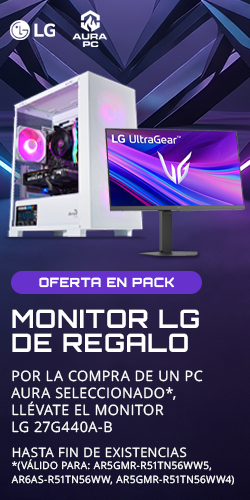 Aprovecha la oferta del monitor LG 27G440A-B al comprar un ordenador AURA seleccionado