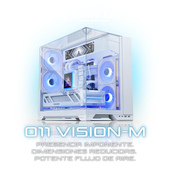 Conoce la nueva caja Micro-ATX Lian Li O11 Vision-M y el monitor port&aacute;til Lian Li de 9,2" para la O11 Vision-M