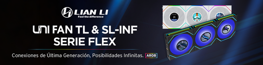 Conoce los nuevos ventiladores UNI Fan TL y SL-INF de la serie Flex de Lian Li