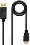 Cable Conversor NanoCable DisplayPort/M para HDMI/M 1.5 M Negro
