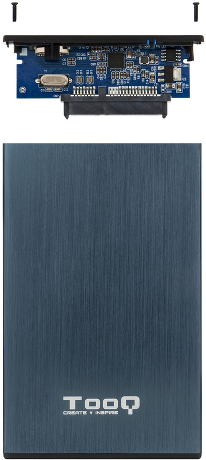 Caja Externa HDD Tooq 2.5" SATA (9,5mm) - USB 3.0/3.1 Gen 1 Azul Pac&iacute;fico image number 3