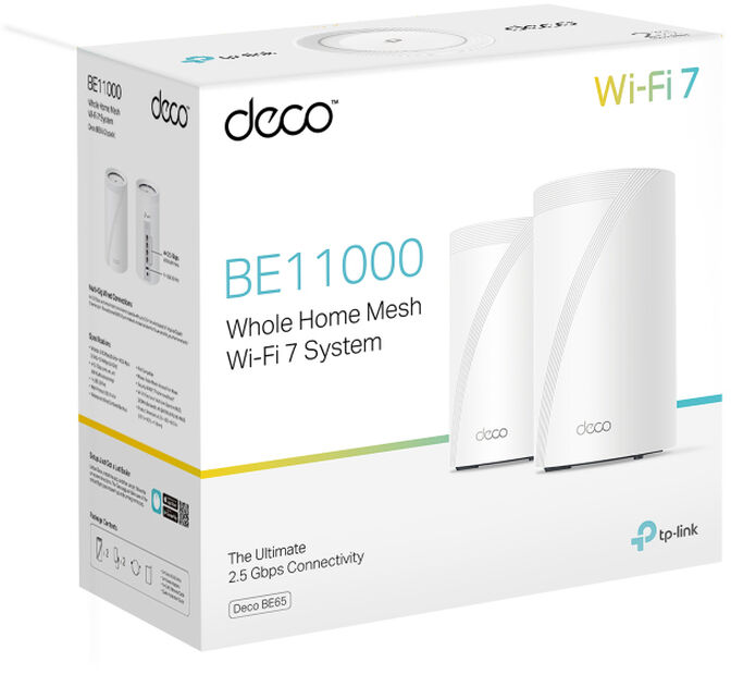 Sistema Mesh TP-Link Deco BE9300 BE65 Whole-Home Mesh Wi-Fi 7 Tri-Band (Pack 2) image number 3