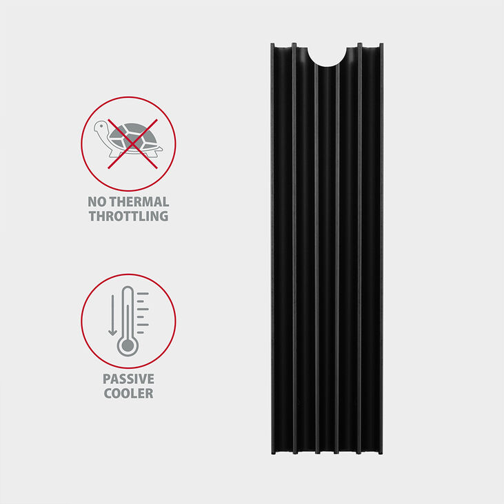 Dissipador Pasivo AXAGON CLR-M2L10 - M.2 SSD, 80mm SSD, ALU, silicone thermal pads, height 10mm image number 3