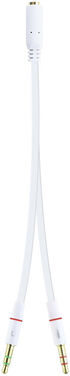 Cable de Divisão Audio NanoCable Jack 3,5/F 3 PINOS - 2x Jack 3,5/M 4 PINOS 20 CM Blanco image number null