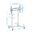 Soporte M&oacute;vil Tooq LUX con Ajuste El&eacute;ctrico de Altura 55" a 100" M&aacute;x. 120Kg Negro image number null