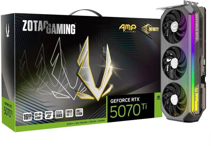 Tarjeta Gr&aacute;fica ZOTAC GeForce&reg; RTX 5070 Ti AMP Extreme INFINITY 16GB GDDR7 DLSS4 image number 7