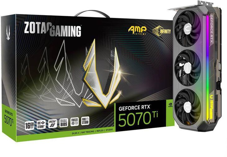 Tarjeta Gráfica ZOTAC GeForce® RTX 5070 Ti AMP Extreme INFINITY 16GB GDDR7 DLSS4 image number 7