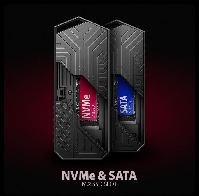 Caja SSD AXAGON EEM2-GAM USB-C 3.2 Gen 2 10Gbps - M.2 NVMe/SATA SSD GAME 30-80mm ALU box image number 9