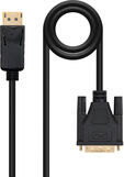 Cable Conversor NanoCable DisplayPort/M para DVI/M 3 M Negro image number null