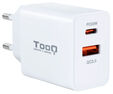 Cargador Tooq USB-C QC 3.0 (20W) + USB-A QC 3.0 (18W) image number null