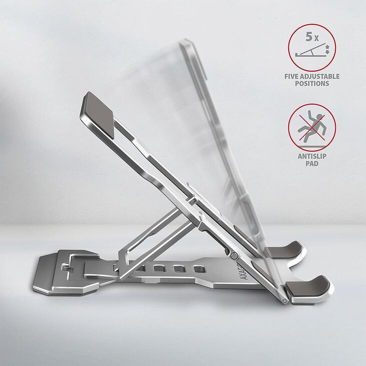 Soporte Mesa AXAGON STND-M Ajustable para Smartphone/Tablet Plata image number 1