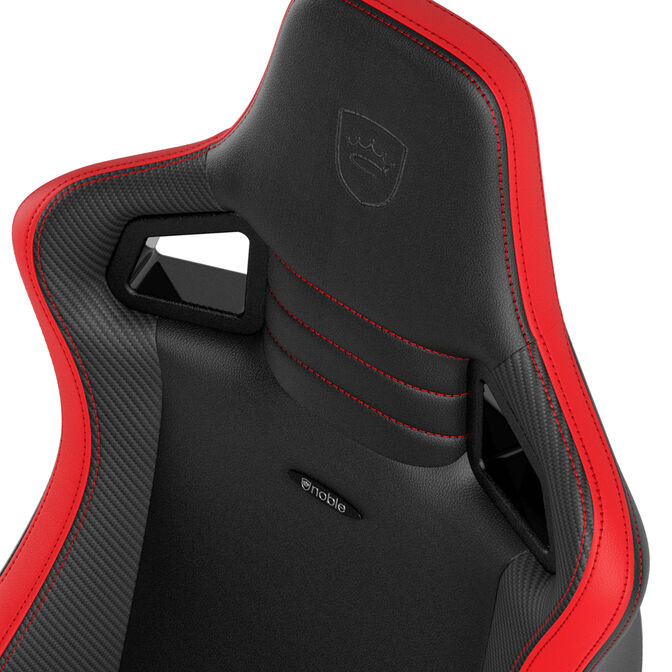 Silla noblechairs EPIC Compact - Negro /Carbono /Rojo image number 3