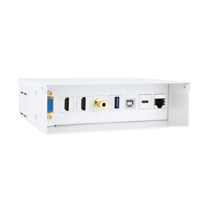 Caja de conexiones multimedia de pared Nanocable VGA+2HDMI+JACK+USBC+USB-B+USB-A+RJ image number 1