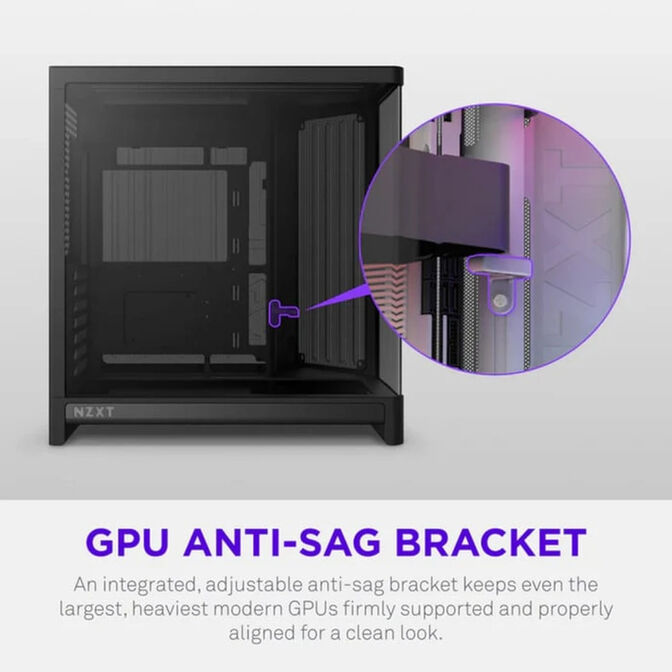 Torre ATX NZXT H6 RGB+ Negro Cristal Templado image number 7