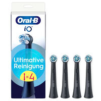 Recambios para Cepillo de Dientes El&eacute;ctrico Oral-B iO Ultimate Clean Pack 4 Unidades Negro