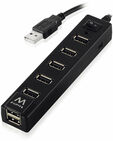 Hub USB Ewent 7 Portas USB 2.0 Bot&atilde;o On/Off image number null