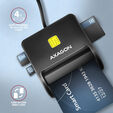 Lector de tarjetas AXAGON CRE-SM3SD USB Smart card & SD/microSD/SIM card FlatReader image number null