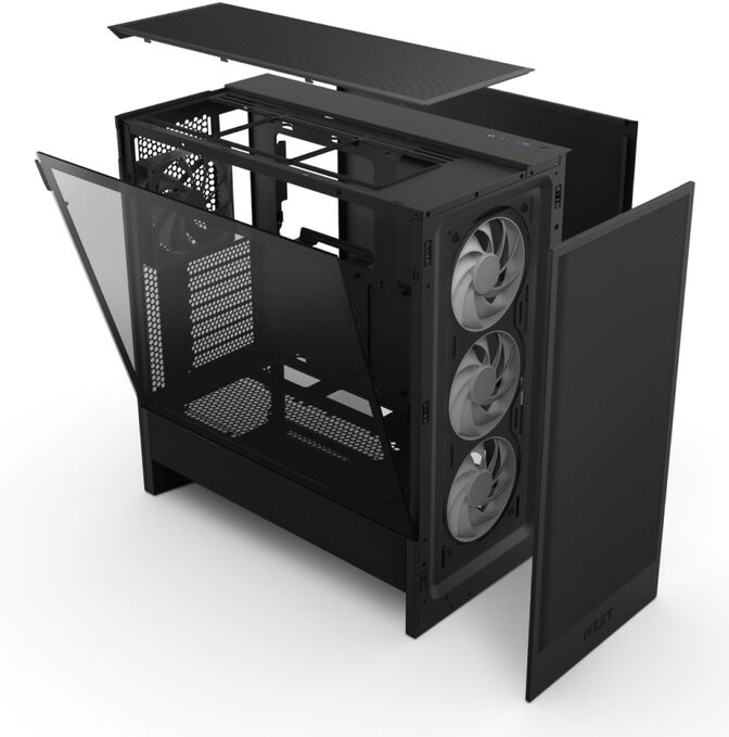 Torre  ATX NZXT H5 Flow RGB Compact Negra image number 4