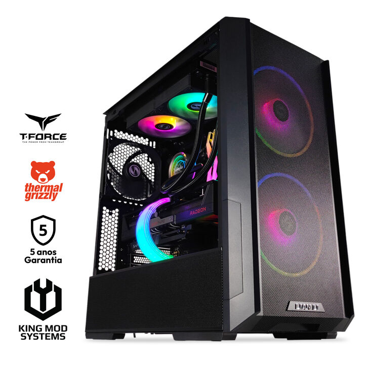 Ordenador King Mod Gamer-PC Ryzen 7 9800X3D 32GB DDR5 2TB RX 9070 XT WiFi W11 Bonus