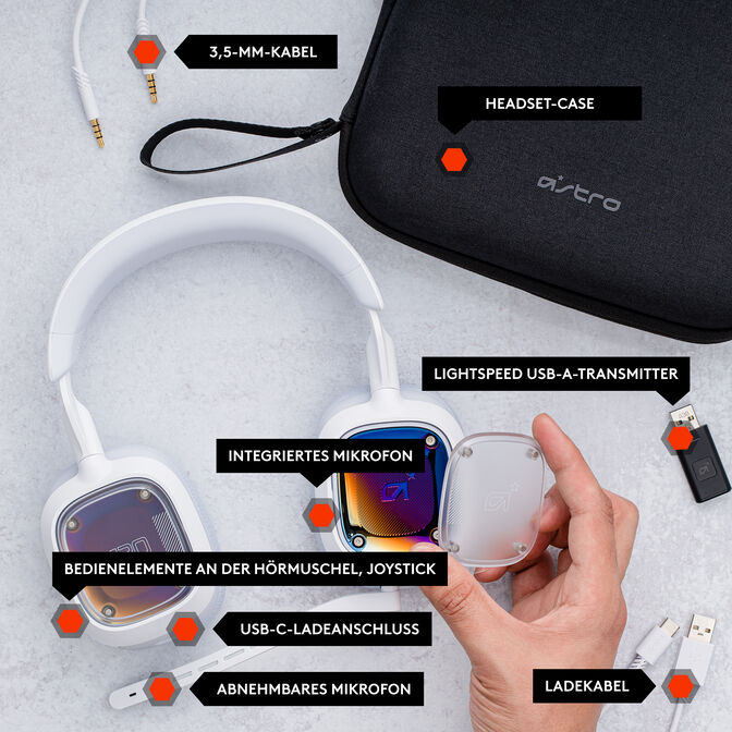Auriculares Logitech Astro A30 Lightspeed Wireless/Bluetooth PC/Xbox Blanco image number 26