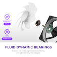 Ventilador NZXT F360 RGB Core Single-Frame Negras - Triplo Ventilador 120mm ( 360mm ) image number null