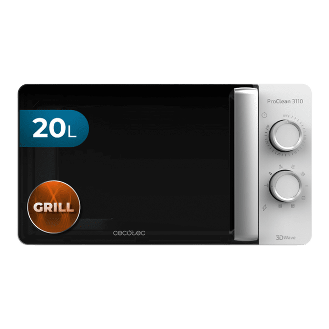 Microondas Cecotec ProClean 3110 Inox con Grill 20L image number 0