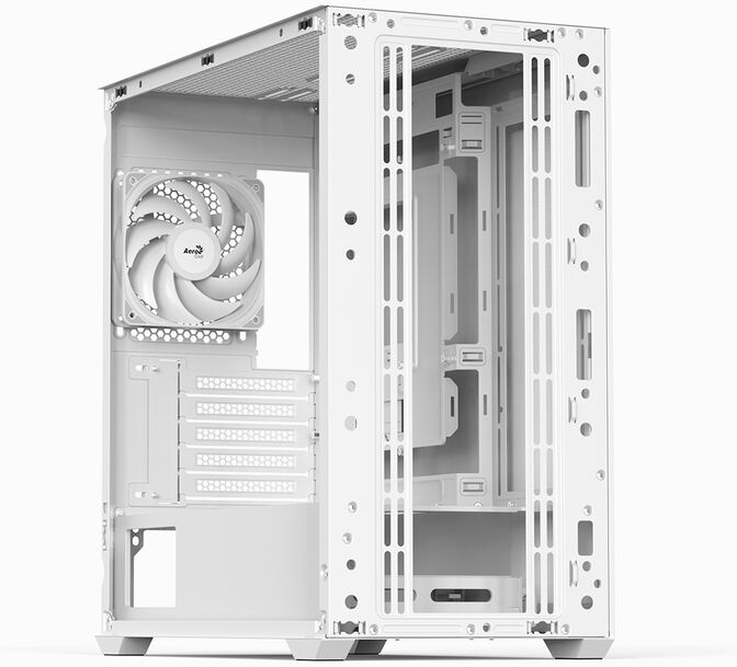 Caja Micro-ATX Aerocool D301A ARGB Vidrio Templado Blanco image number 4