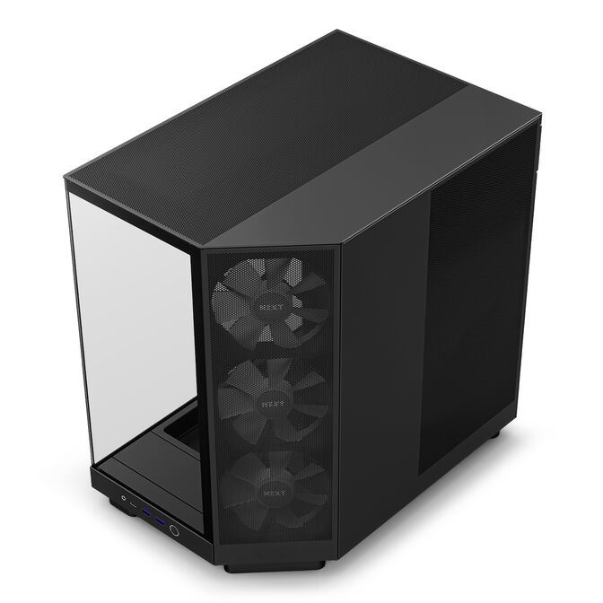 Torre ATX NZXT H6 Flow RGB Negro Cristal Templado image number 6