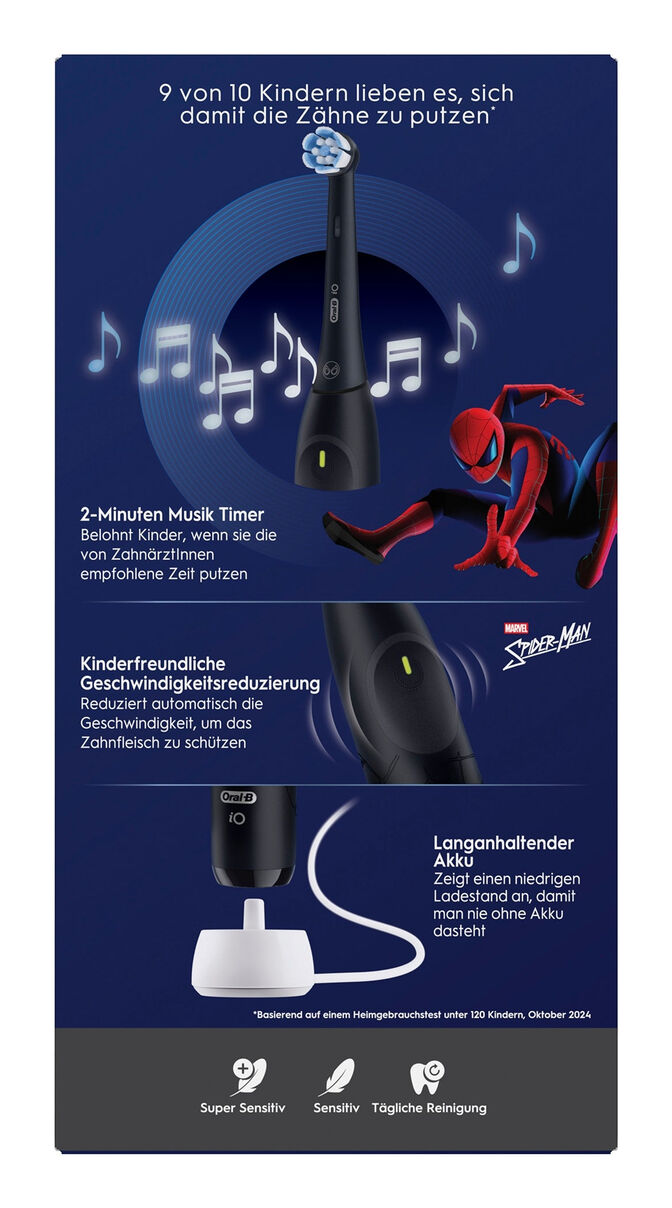 Cepillo de Dientes El&eacute;ctrico Oral-B iO Kids 6+ Spiderman image number 2