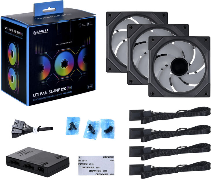 Ventilador Lian Li UNI FAN SL120 Infinity RGB PWM Negro 120mm (Pack 3) image number 8