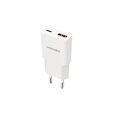 Cargador Nanocable USB-C/PD + USB-A/QC 20W, Blanco image number null
