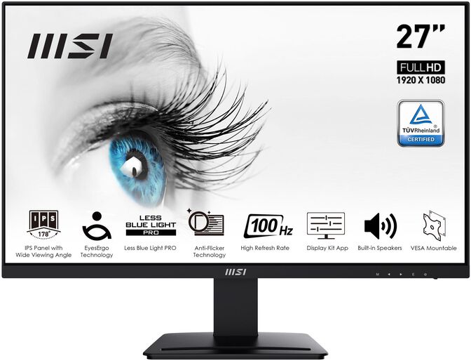 Monitor MSI 27" PRO MP273A IPS  FHD 100Hz 1ms image number 0