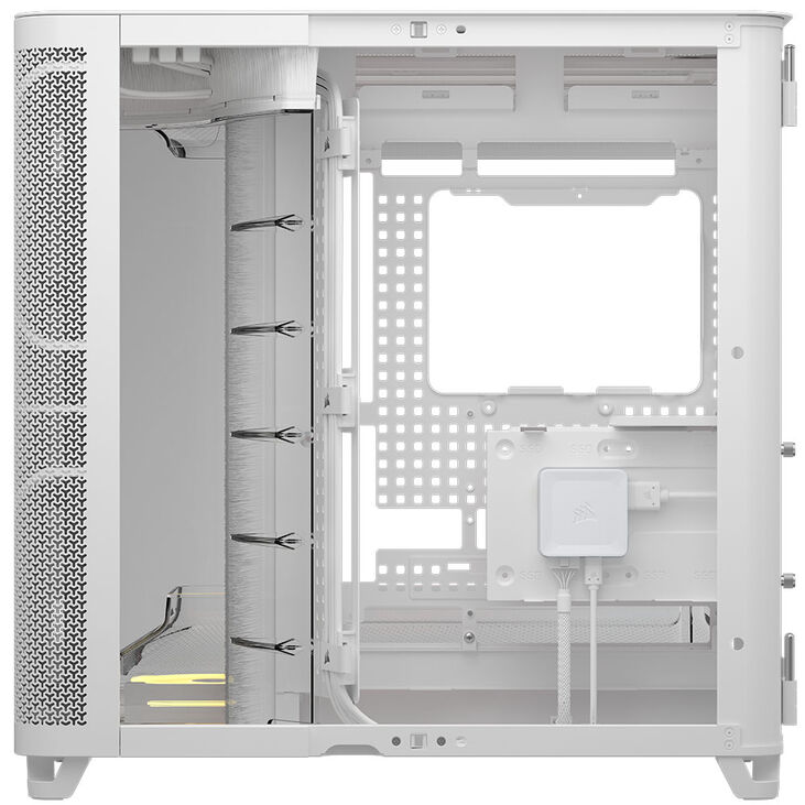 Torre E-ATX Corsair AIR 5400 LX-R Link Blanca Cristal Templado image number 5