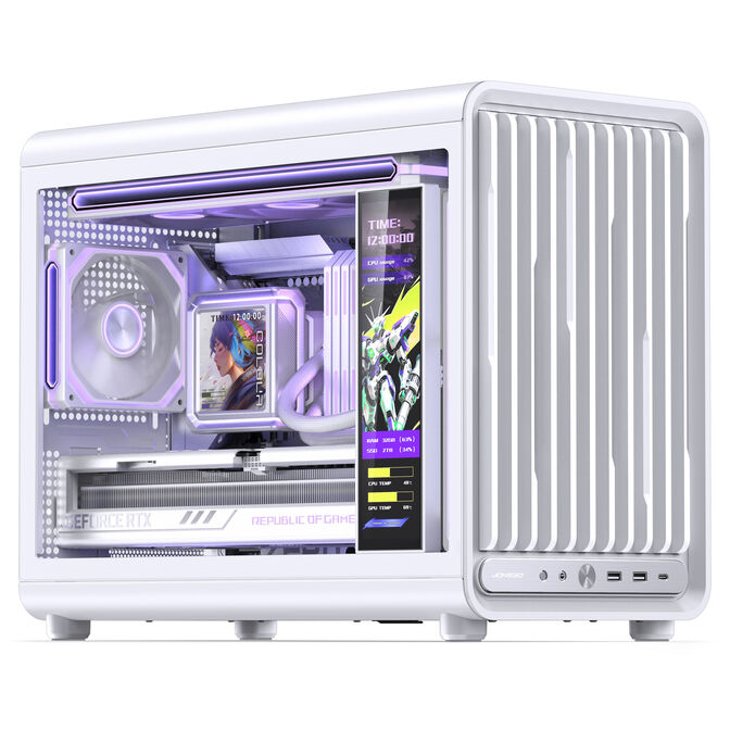 Caja Micro-ATX Jonsbo D33 Vidrio Temperado Blanco image number 4