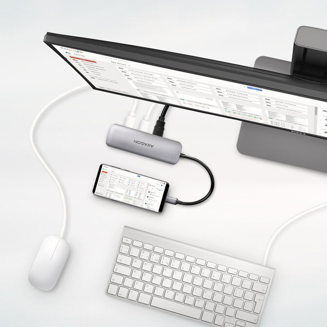 HUB USB-C AXAGON HMC-5 2x USB-A, HDMI, SD/microSD, USB 3.2 Gen 1 hub, PD 100W image number 2