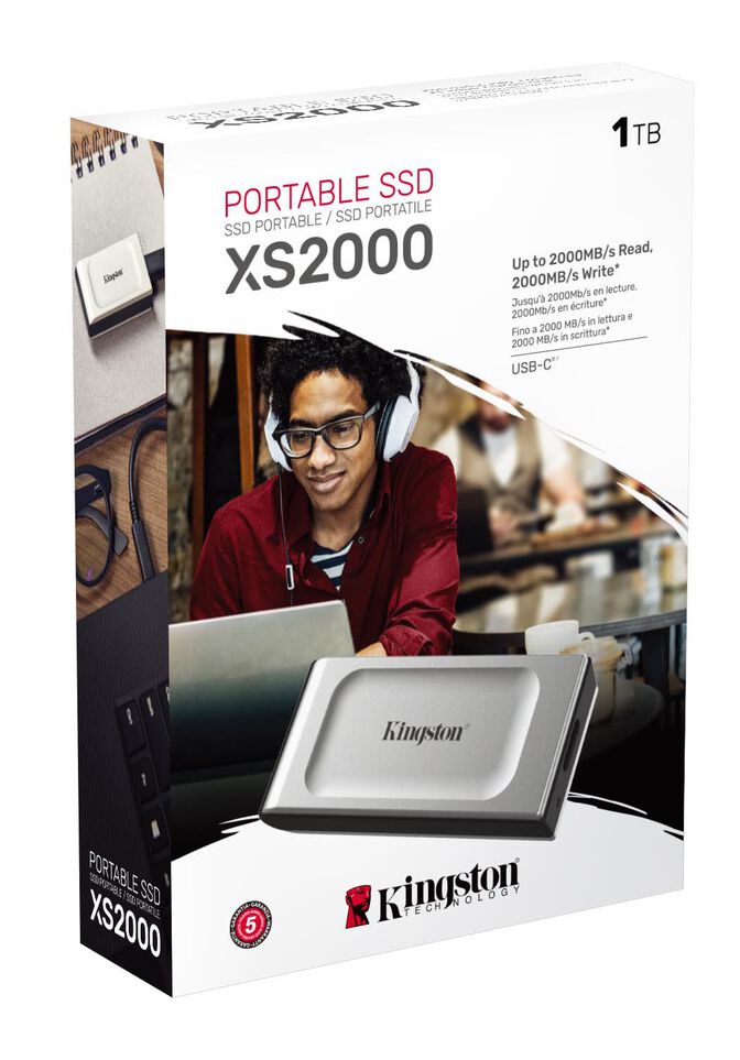 SSD Externo Kingston XS2000 1TB USB3.2 Gen2 Gris (2000/2000MB/s) image number 3