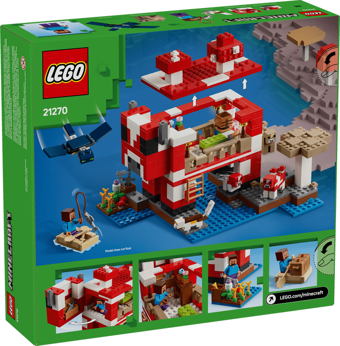 LEGO Minecraft: La Casa-Champi&ntilde;&oacute;n, 500 Piezas (21270) image number 1