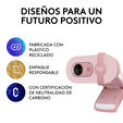 Webcam Logitech Brio 100 Full HD 1080p USB Rosa image number null