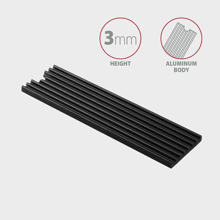 Dissipador Pasivo AXAGON CLR-M2L3 - M.2 SSD, 80mm SSD, ALU, silicone thermal pads, height 3mm image number 2