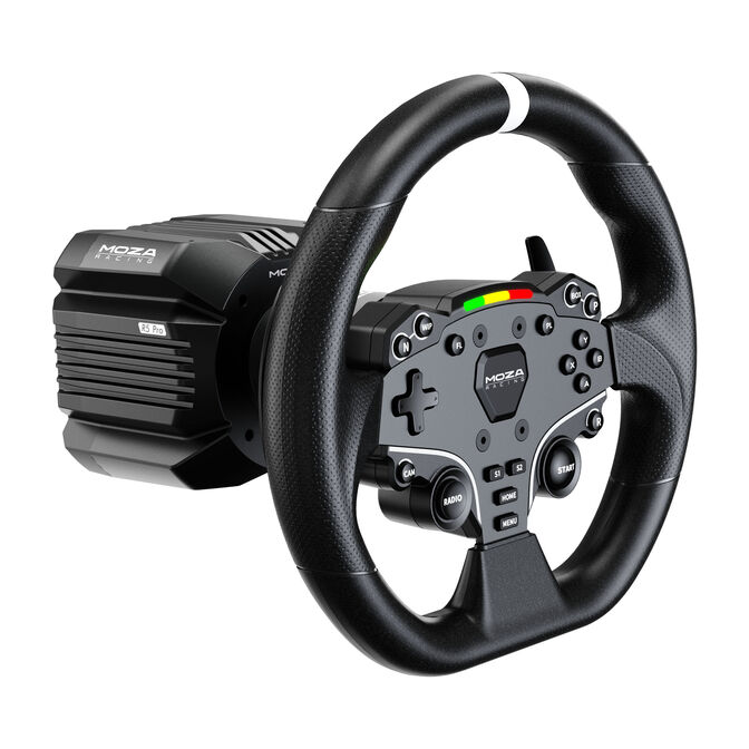 Conjunto MOZA Racing R5 Pro ( Base Volante Direct Drive R5 Pro + Volante ES + Pedais SR-P Lite2 + Soporte de Mesa R5) image number 3