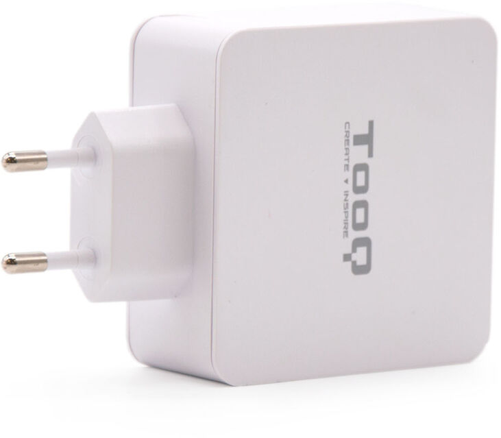 Cargador Tooq Duplo USB-C PD + USB-A QC 3.0 48W Blanco image number 1