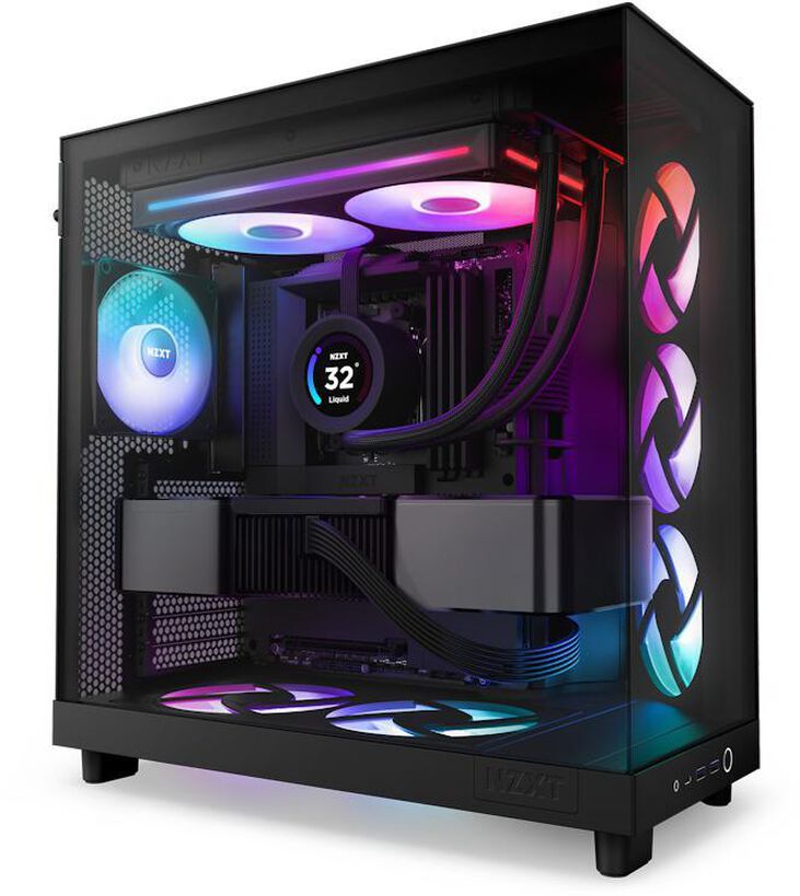 Ventilador NZXT F280 RGB Core Single-Frame Negras - Duplo Ventílador 140mm (280mm) image number 4