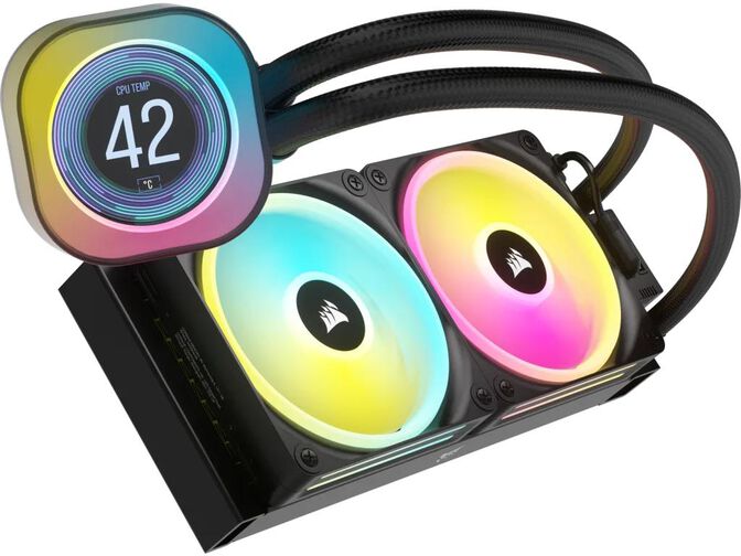 Refrigeraci&oacute;n L&iacute;quida CPU Corsair iCUE LINK H100i LCD 240mm Negro image number 1