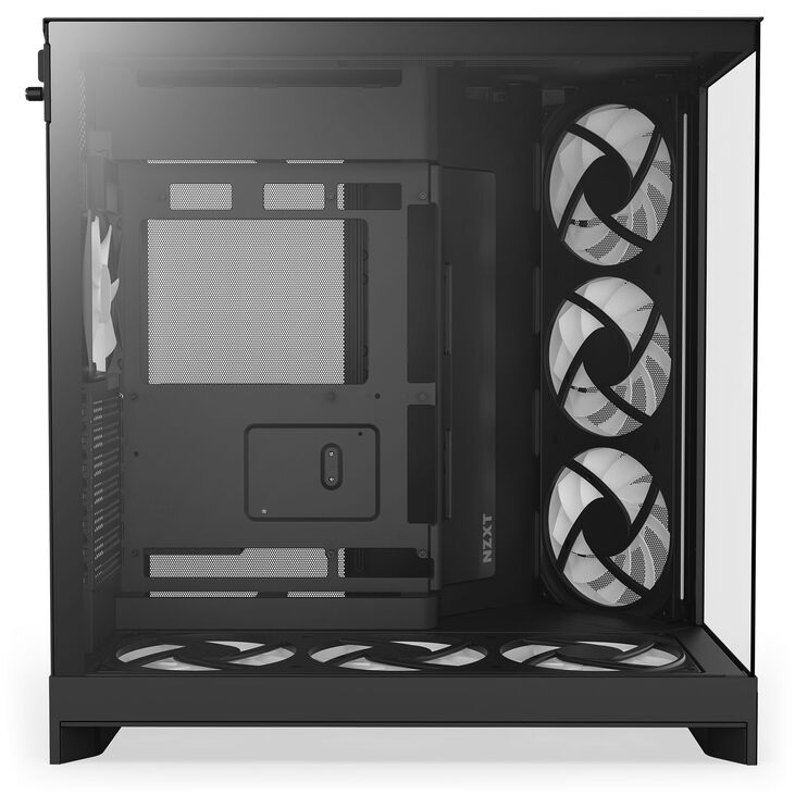 Torre E-ATX NZXT H9 Flow RGB+ Negra (2025) Cristal Templado image number 8