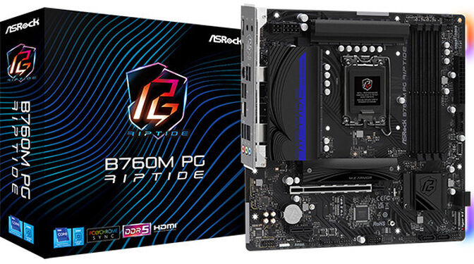 Asrock B760M PG Riptide Intel B760 LGA 1700 micro ATX image number 0
